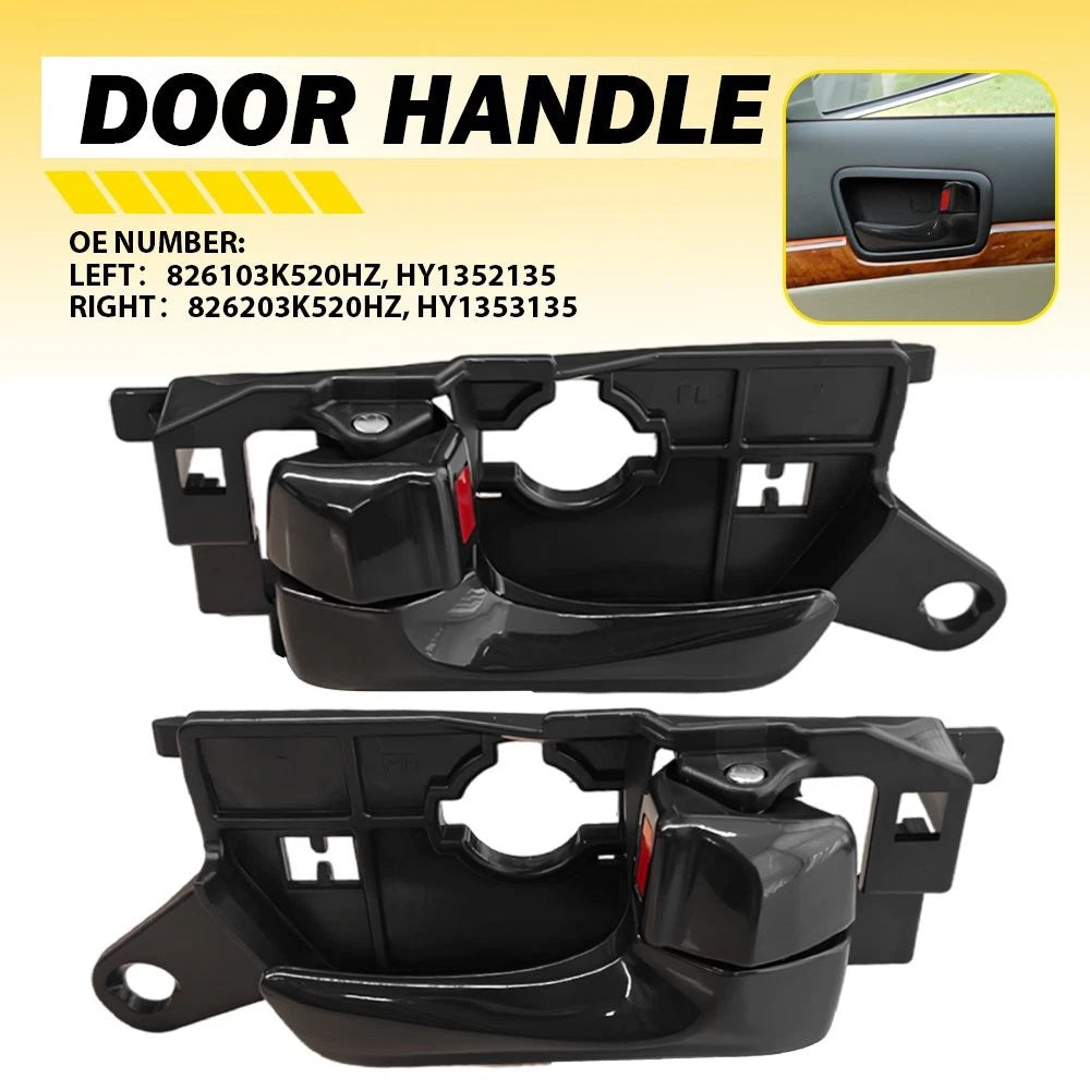 Interior Door Handle For 2008-2010 Hyundai Sonata Front Left & Right Gloss Black 6B93BC-57