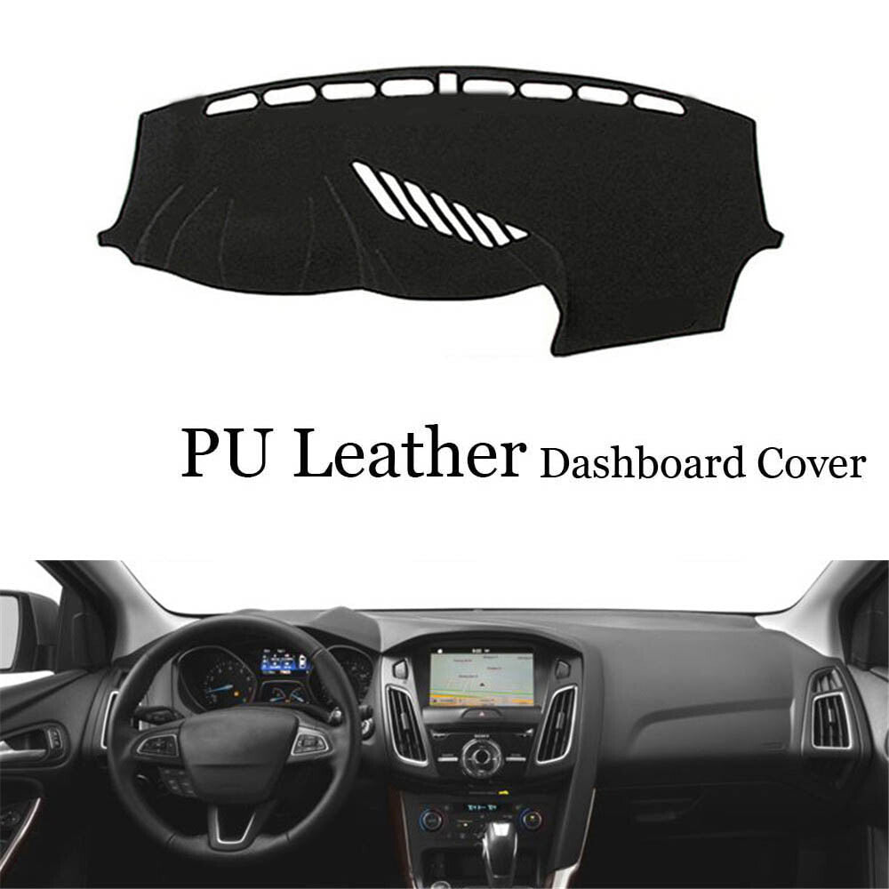 Dashboard Console Cover PU Leather Protector Sunshield Pad Fit For Ford Focus