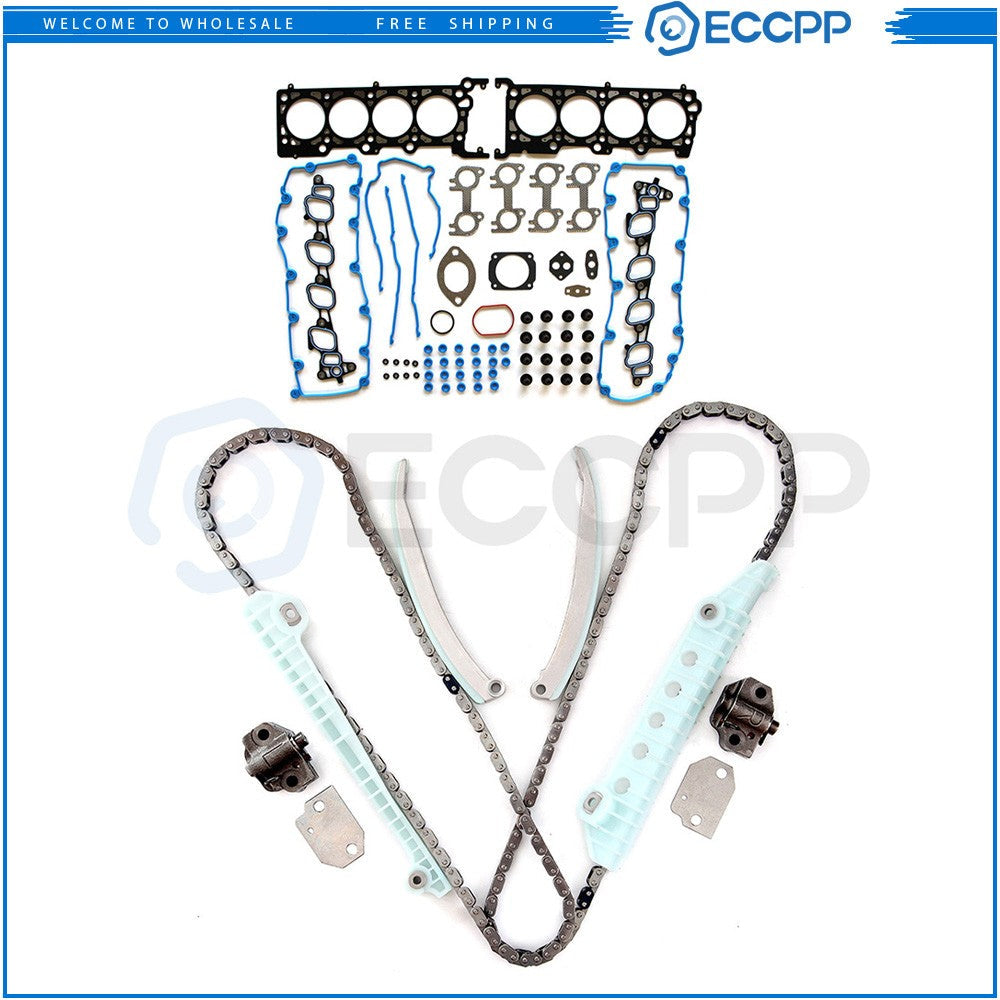 Head Gasket Set Timing Chain Kit For Ford Mustang 2000 4.6L 6B93BC-57