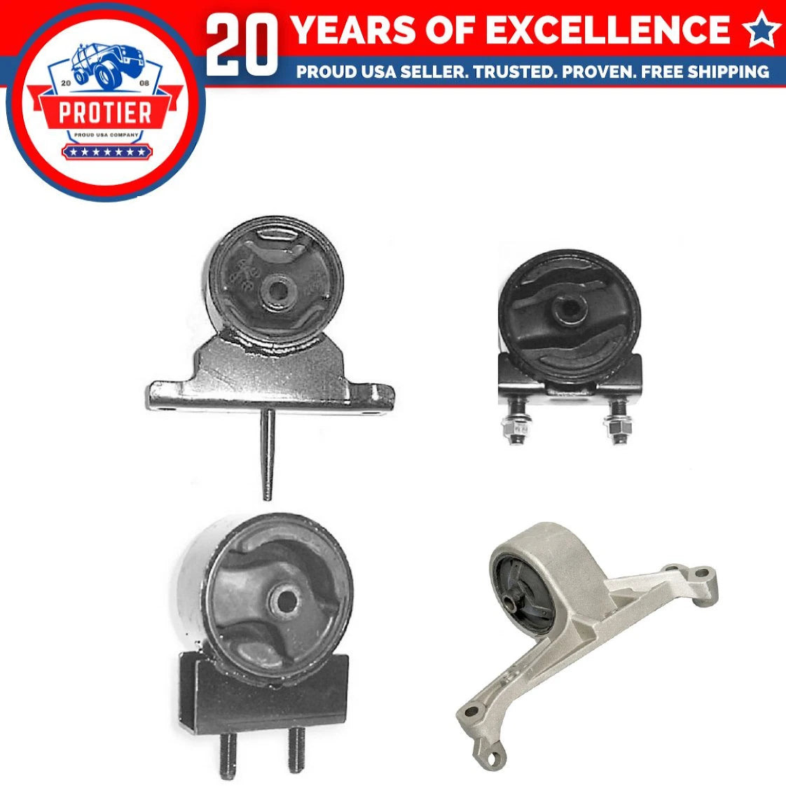 Motor & Trans Mount 4PCS Set Fit 1999-2002 Suzuki Esteem 1.8L for Auto Trans 6B93BC-57