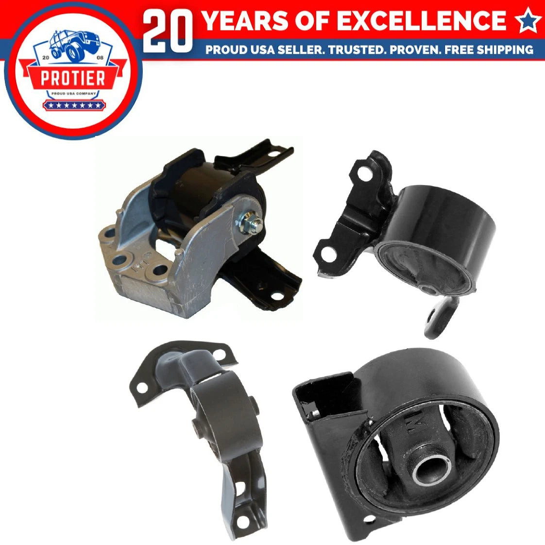 Engine Motor & Trans Mount 4PCS Fit 07-13 Mitsubishi Outlander 3.0L FWD 6B93BC-57