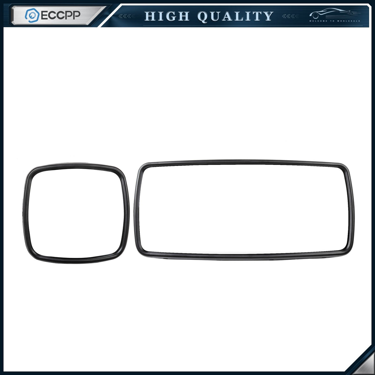 For 03-16 Freightliner Columbia M2 Main Mirror + Wide Angle Mirror Black Heated KOEEP