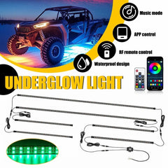 6PCS Double Row LED RGB Dream Lights Strip Neon Underglow LED Chasing Remote EOA 6B93BC-57