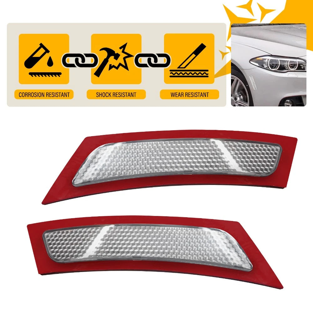 Bumper Reflector Side Marker Lights Clear For 11-16 BMW F10 5-Series 525i 528i A 6B93BC-57
