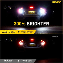 2x AUXITO 1157 LED Light Bulb Car Brake Stop Signal Turn Reverse Tail Lamp White AUXITO