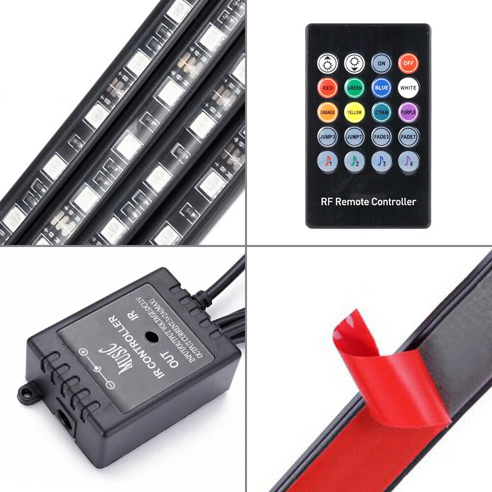 RGB LED Strip Under Car Tube Underglow Underbody System Neon Light Kit 5050 EOA 6B93BC-57