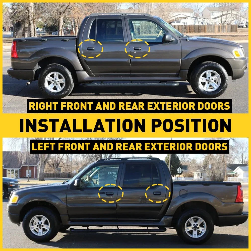 Left Right & Door Handle Set For 1998-2001 Ford Explorer Front Outer Primed 2Pc 6B93BC-57