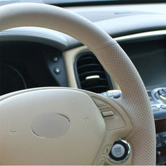 Top Leather Steering Wheel Hand-stitch on Wrap Cover For Infiniti G35 QX50 EX37