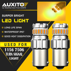 AUXITO 1156 Amber LED Turn Signal Light Bulb Error Free Anti Hyper Flash 2F EOA AUXITO