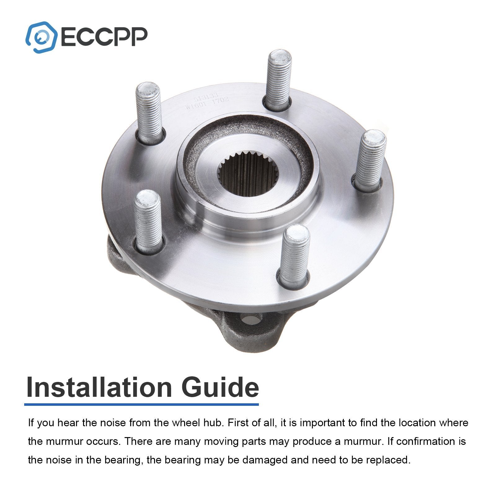 2Pcs Wheel Hub Bearings Front AWD For Mitsubishi 3000GT Lancer Evolution NON-ABS MITSUBISHI