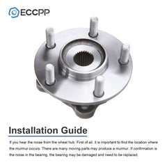 2Pcs Wheel Hub Bearings Front AWD For Mitsubishi 3000GT Lancer Evolution NON-ABS MITSUBISHI