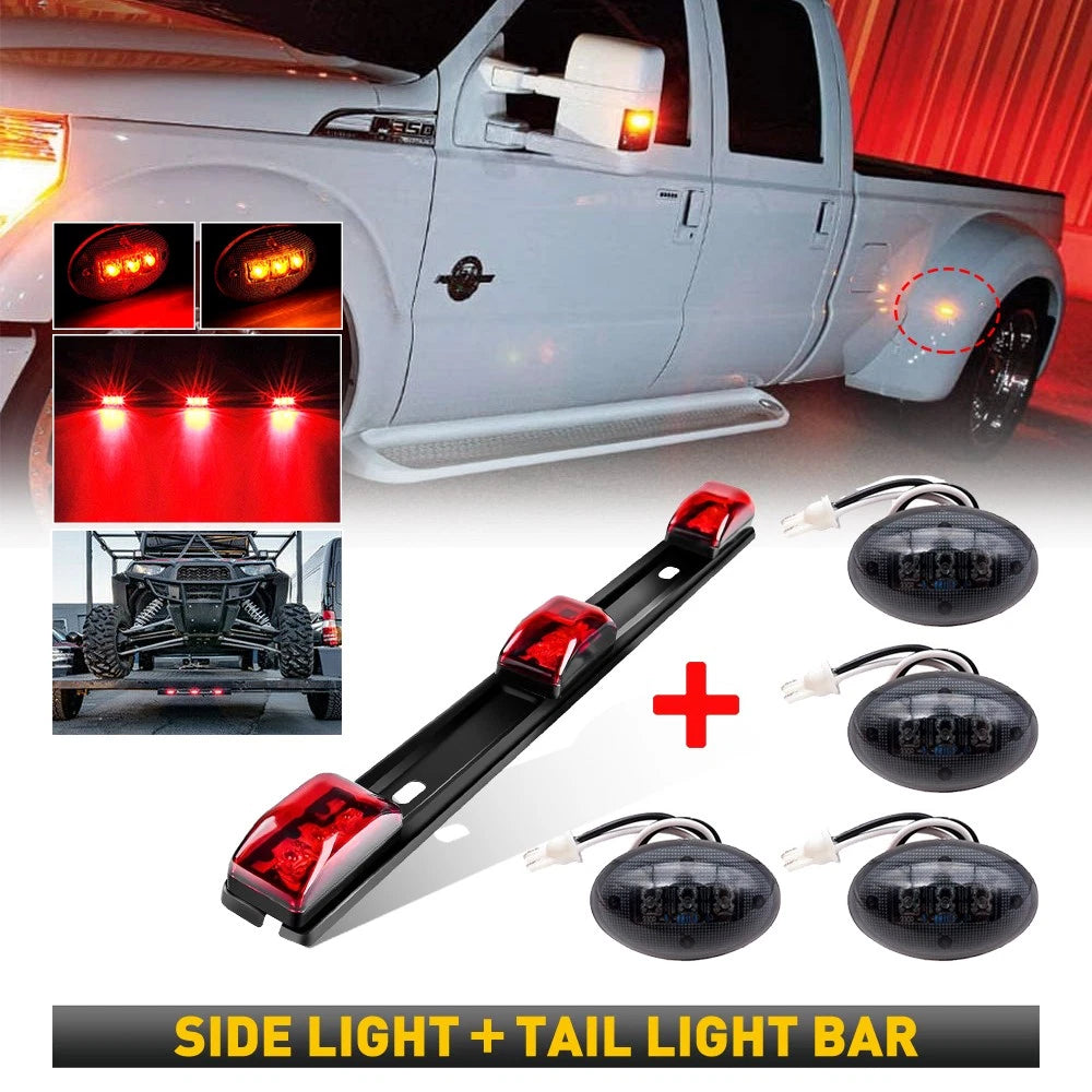 AUXITO Smoke LED Dually Side Marker Bed Tail Light For Ford F350 F450 F550 Truck AUXITO