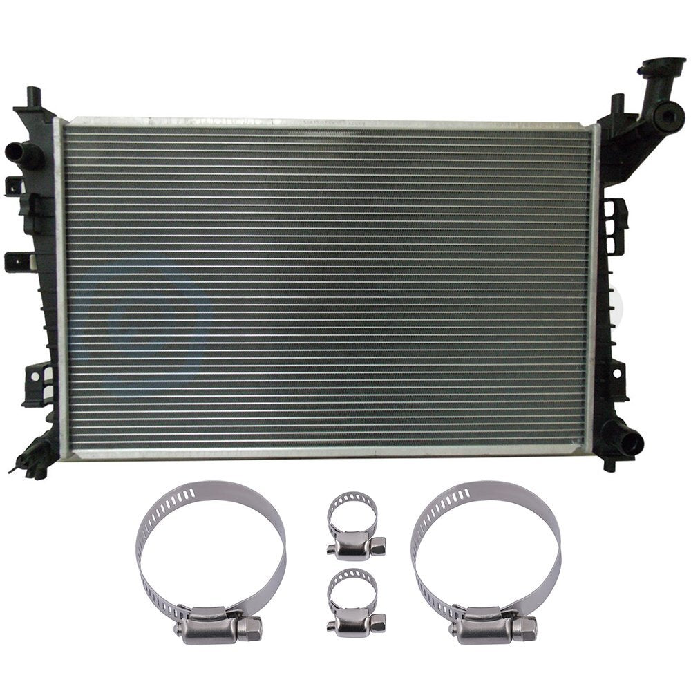 Radiator 13087 with Universal Oil Hose Clamps Kit for 2008-2011 Ford Focus 6B93BC-57