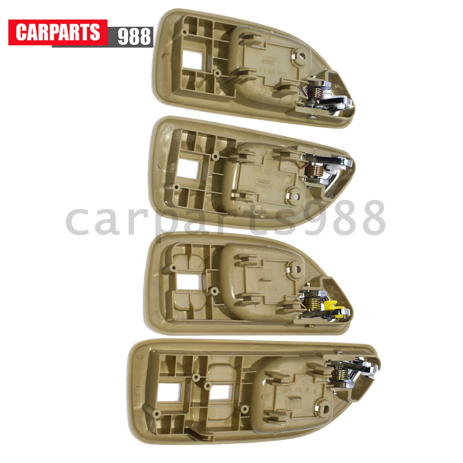Interior Door Handle Front Rear LH RH For 1994-1997 Honda Accord Beige & Chrome 6B93BC-57