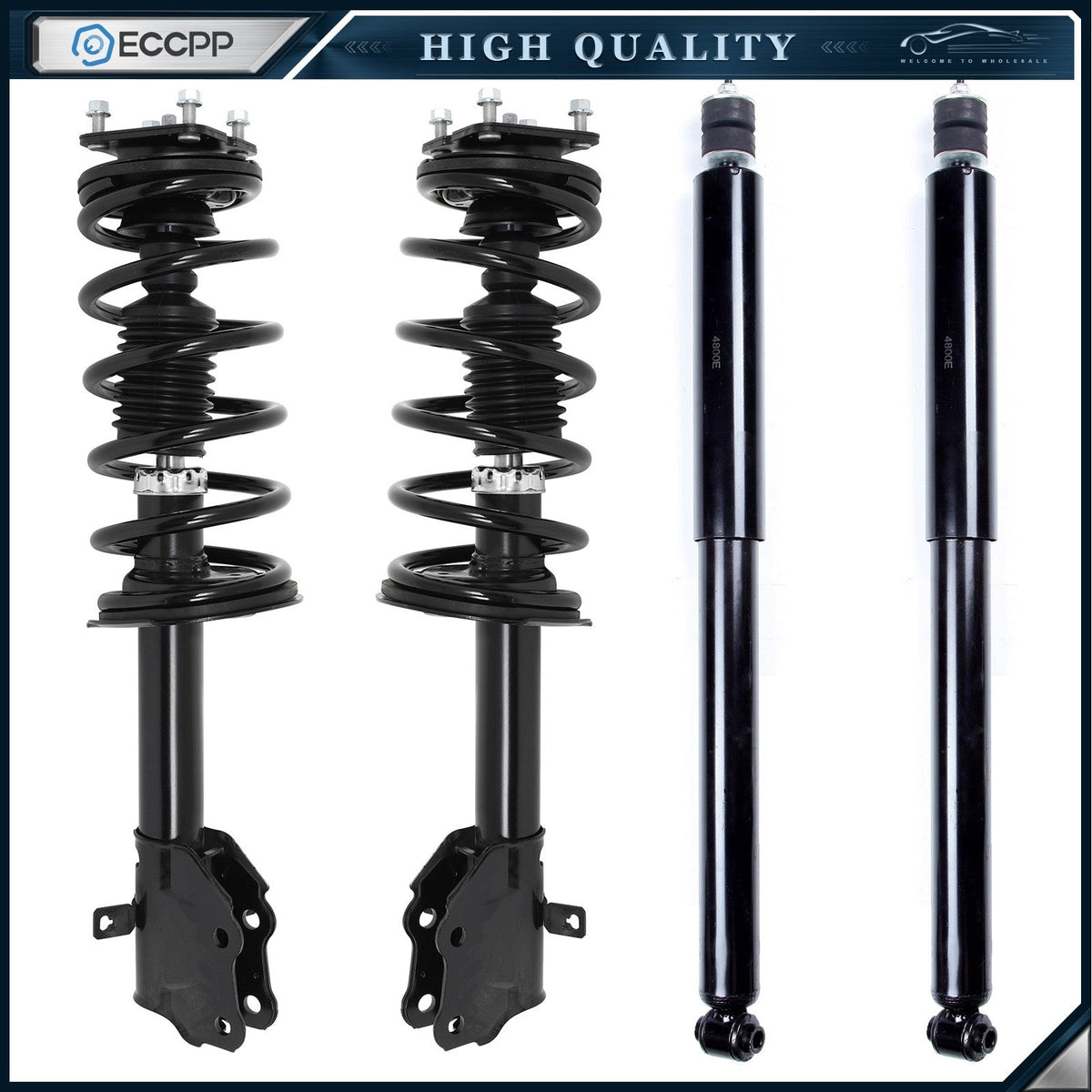 Set of 4 Fits 2007-2010 Mazda CX-9 Front Complete Struts Coil Spring Rear Shocks 6B93BC-57