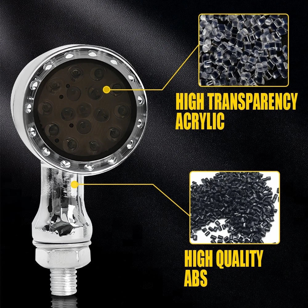 2X Amber LED Motorcycle Turn Signal Indicator Bullet Light Brake Stop DRL Lamp A 6B93BC-57