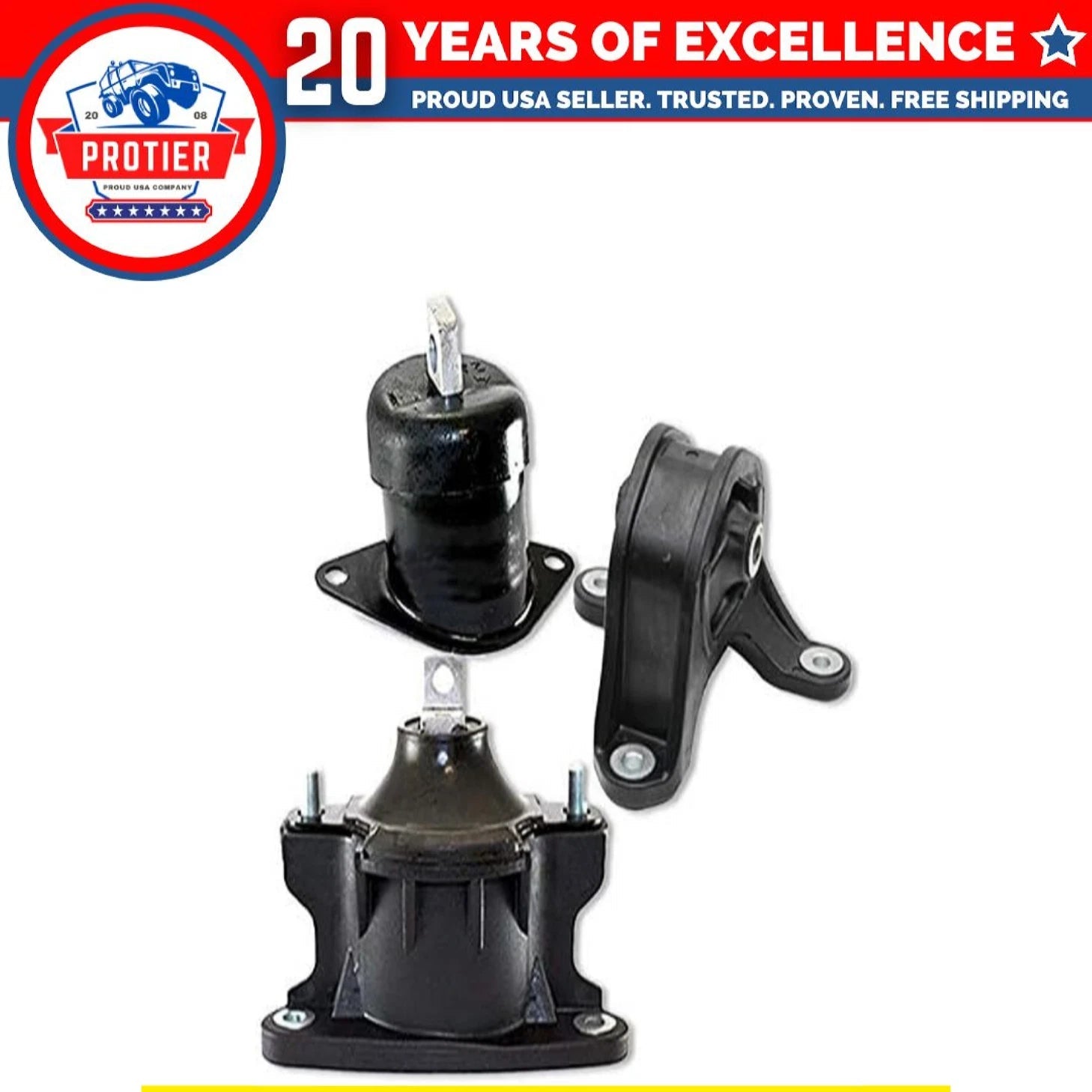 Fits 2008-2012 Honda Accord 2009-2013 Acura TSX 2.4L MANUAL Motor Mount Set 6B93BC-57