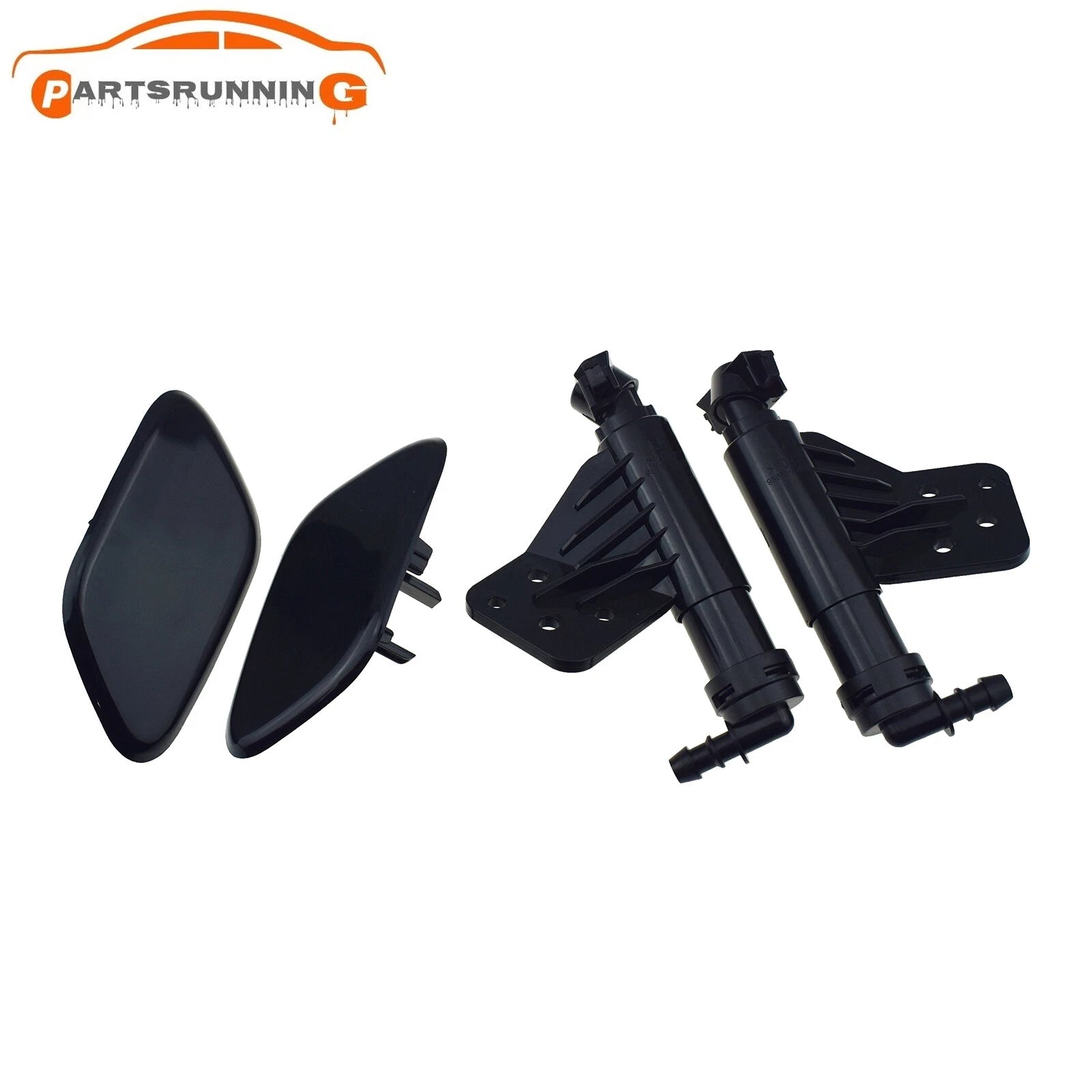 For Kia Sportage KX5 16-19 4PCS Headlight Washer Telescopic Spray Nozzle & Cover 6B93BC-57