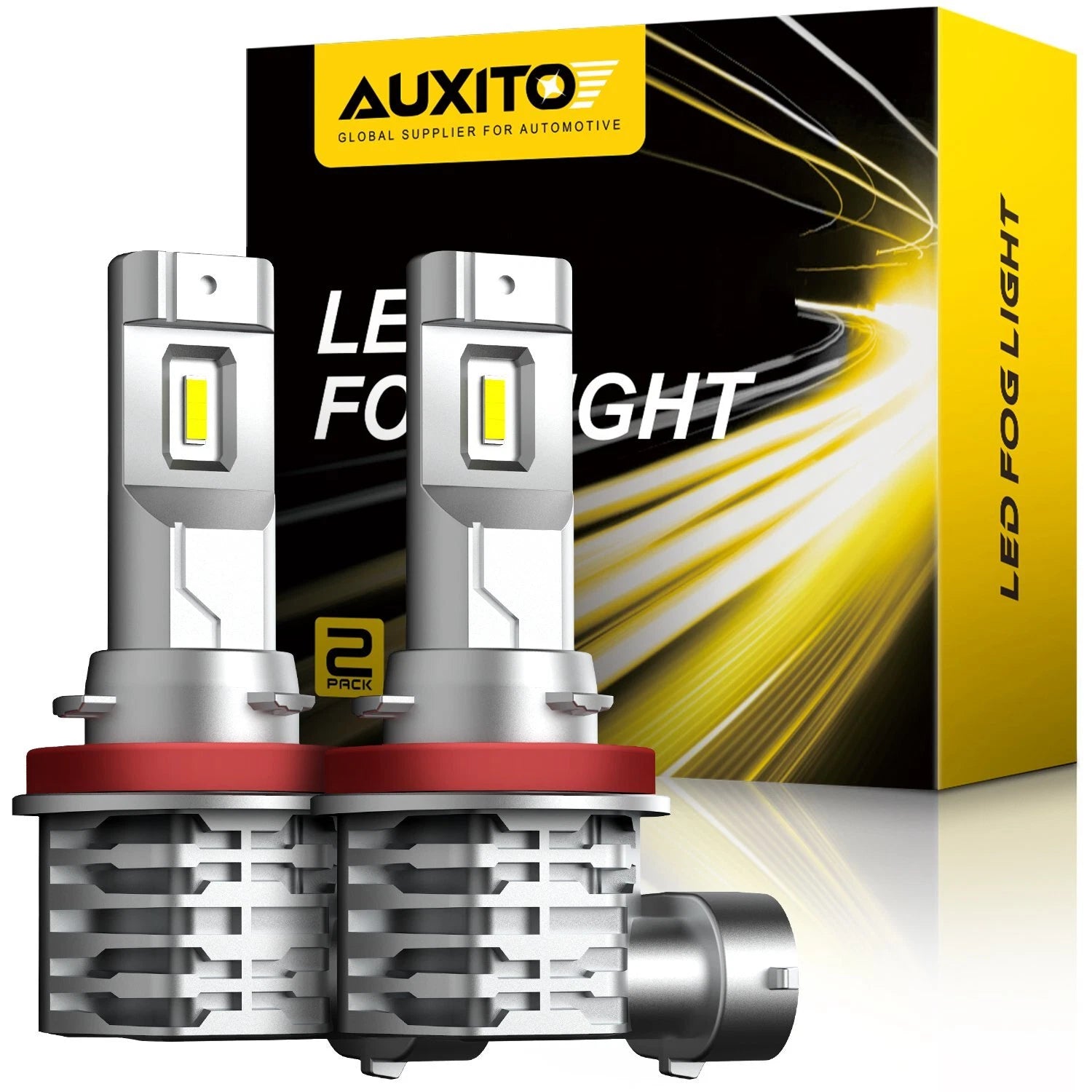AUXITO H11 H8 H9 LED Headlight High Kit Low Beam Bulbs Super Bright 6500K White AUXITO