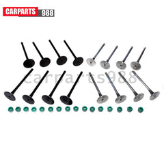 16Pcs Intake & Exhaust Valve + Stem Seals For Chevy Daewoo Isuzu Suzuki 90412277 6B93BC-57