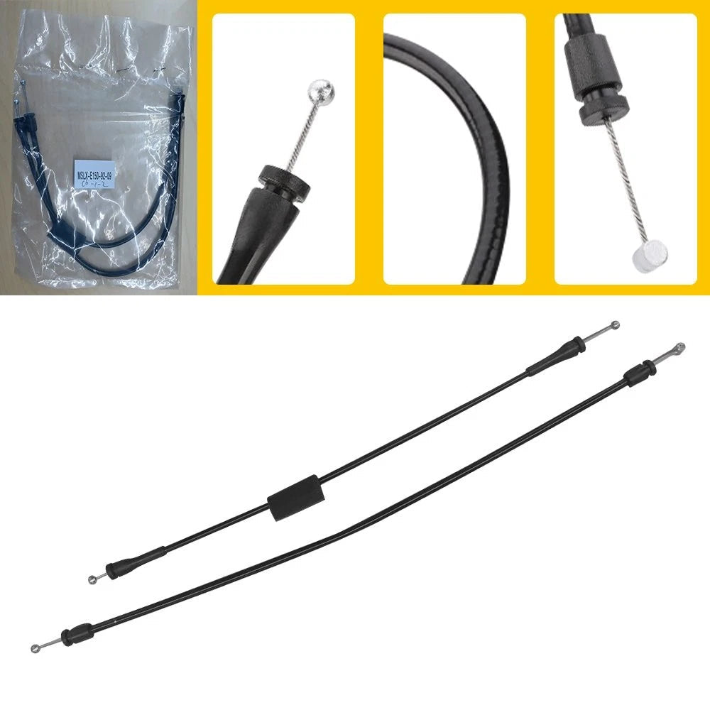 Rear Left Cargo Door Upper&Lower Latch Release Cable Kit for Ford E150 250-450 6B93BC-57