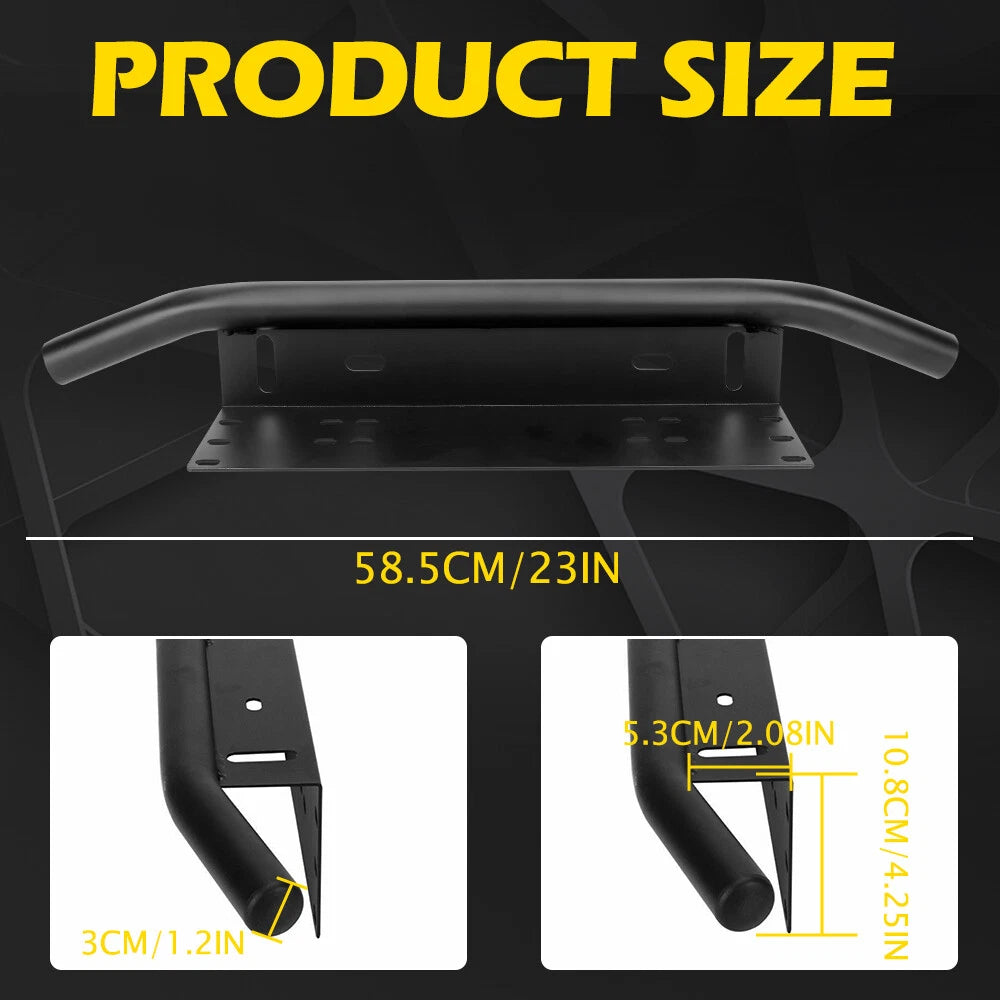 Bull Bar Style Front Bumper License Plate Mount Bracket Holder Off-Road Light EA 6B93BC-57