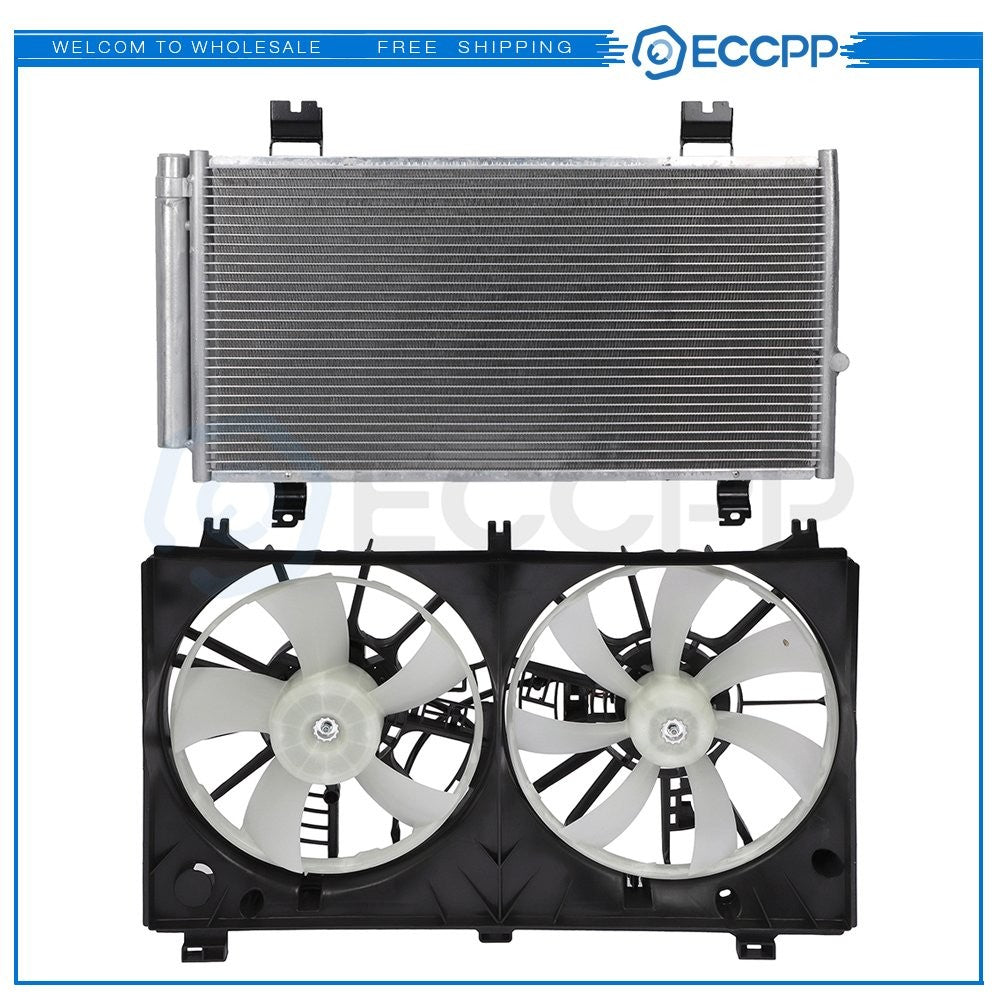 Electric AC Condenser Cooling Fan Kit For 2014 Lexus IS250 6B93BC-57
