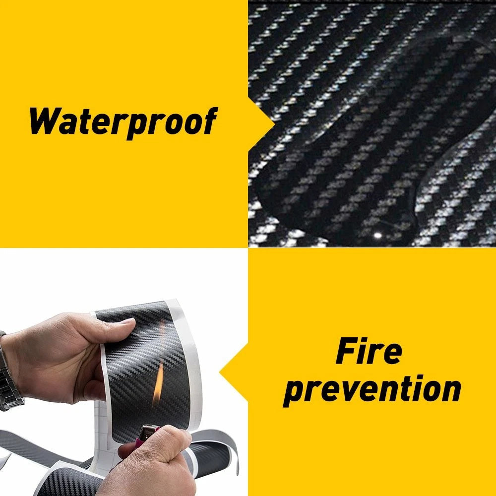 4x Accessories Carbon Fiber Car Scuff Plate Door Sill 5D Sticker Protector EOA 6B93BC-57
