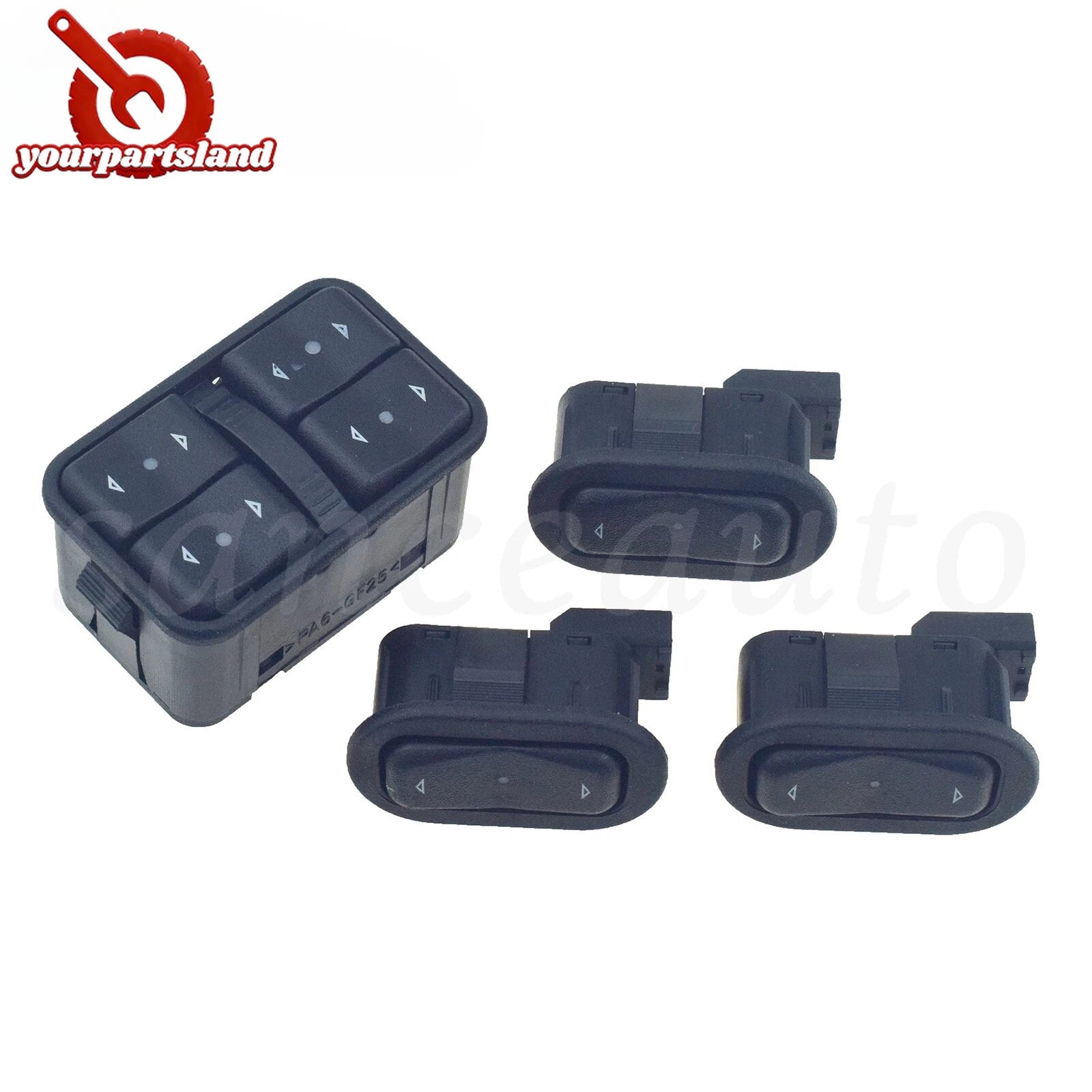 4PCS Power Window Control Switch For Opel Vauxhall Astra G Zafira A 1999-2005 6B93BC-57