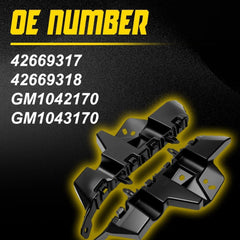2x Front Bumper Guide Bracket For 2018-22 Buick Encore 1.4L 42669317 42669318 EA 6B93BC-57