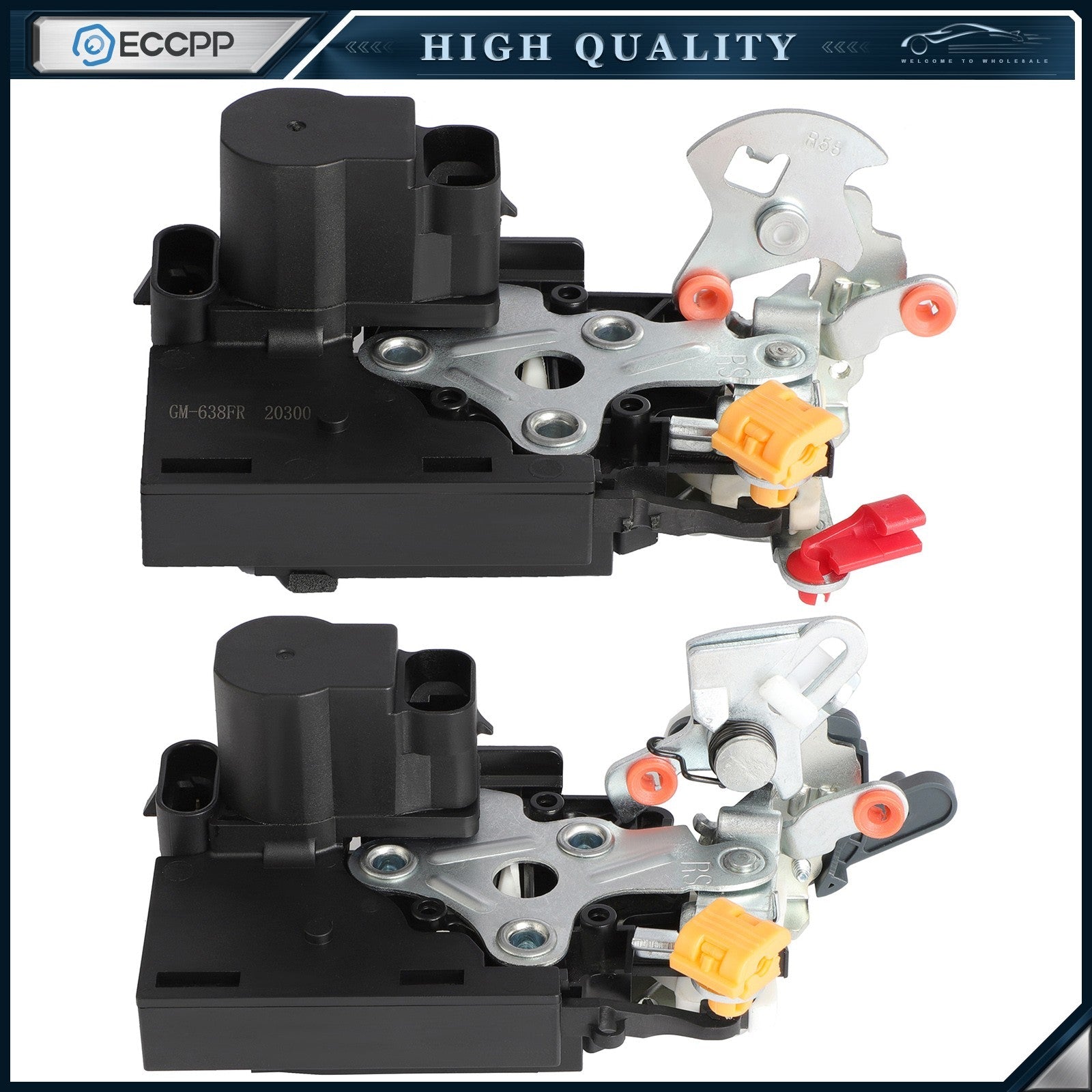 1 Set Rear+Front Right Door Lock Actuator Fit For Chevrolet Silverado GMC Sierra 6B93BC-57