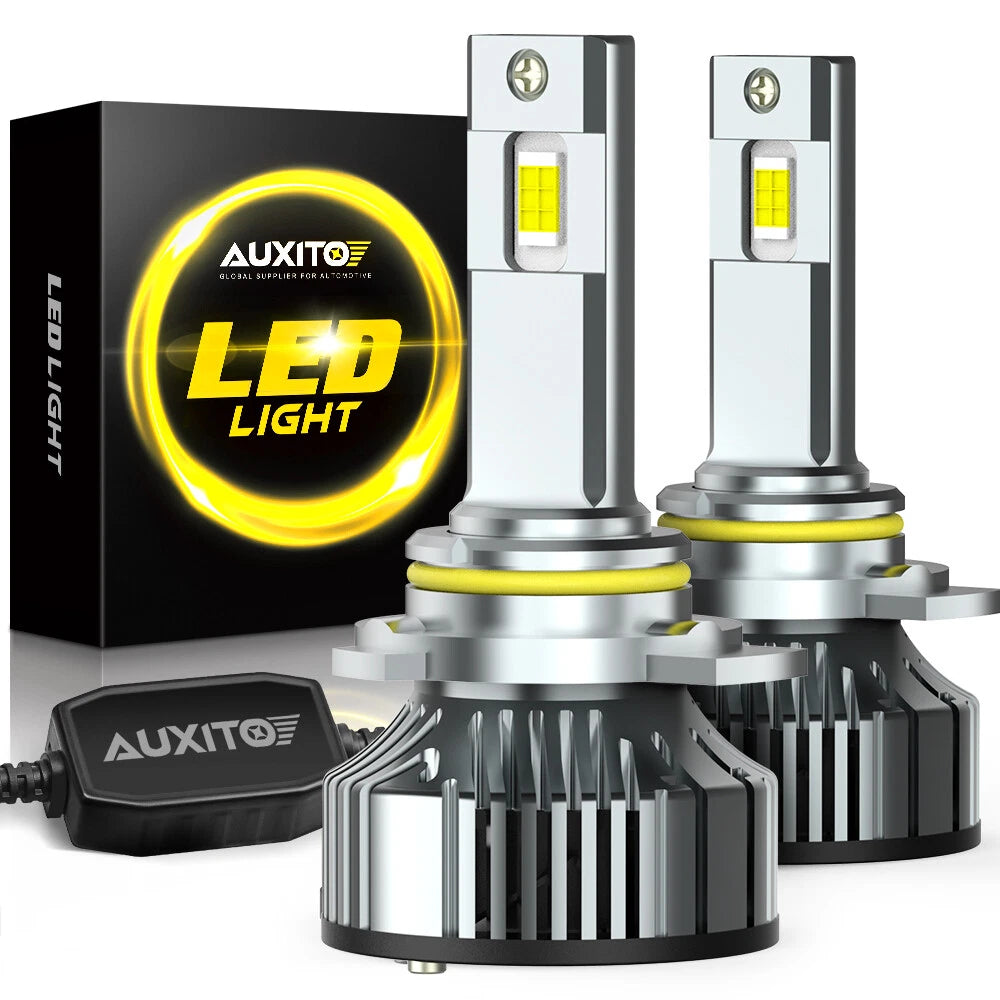 AUXITO 9012 LED Headlight Kit High Low Beam Bulbs Bright White CANbus Y19 EOA AUXITO
