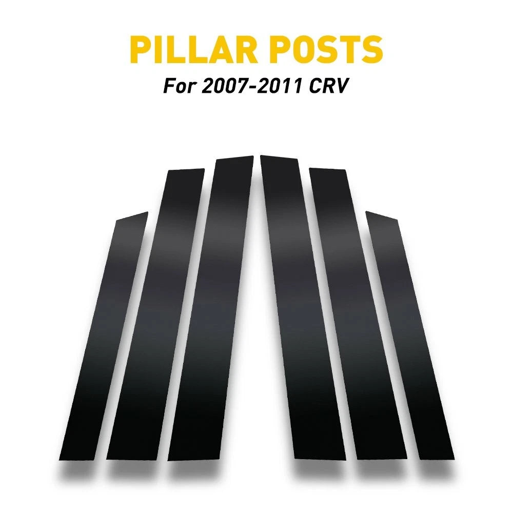 Black Posts Pillar For 2007-11 Honda CRV Door Trim Cover Kit Car Accessories HOT 6B93BC-57