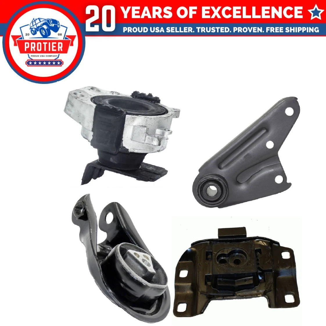 Motor & Trans Mount Mount 4PCS Set Fit 10-13 Mazda 3/ 3 Sport/12-15 Mazda 5 6B93BC-57