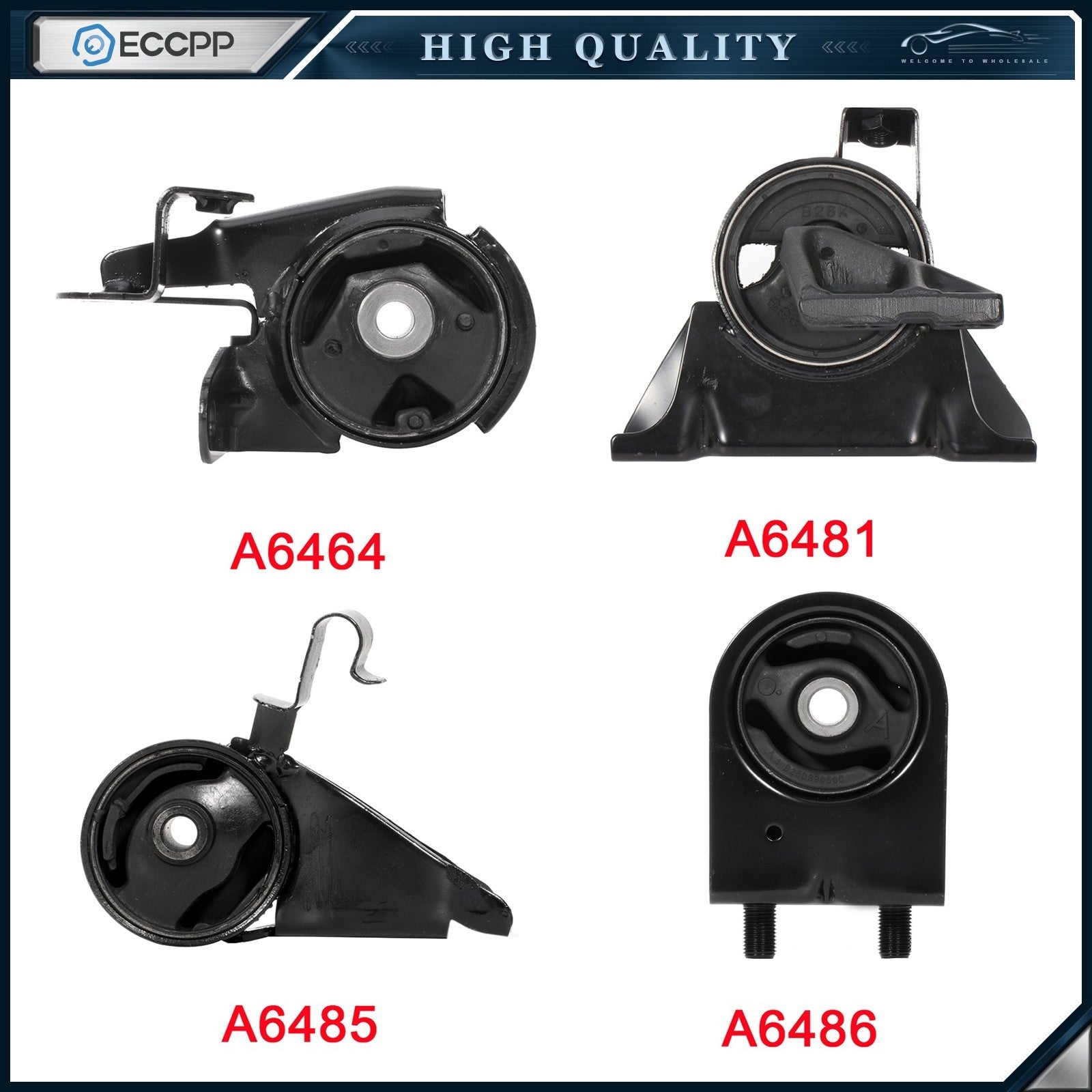ECCPP 4Pcs Engine Motor Trans Mount Set For Mazda Protege 2.0L 2001-03 For Auto 6B93BC-57