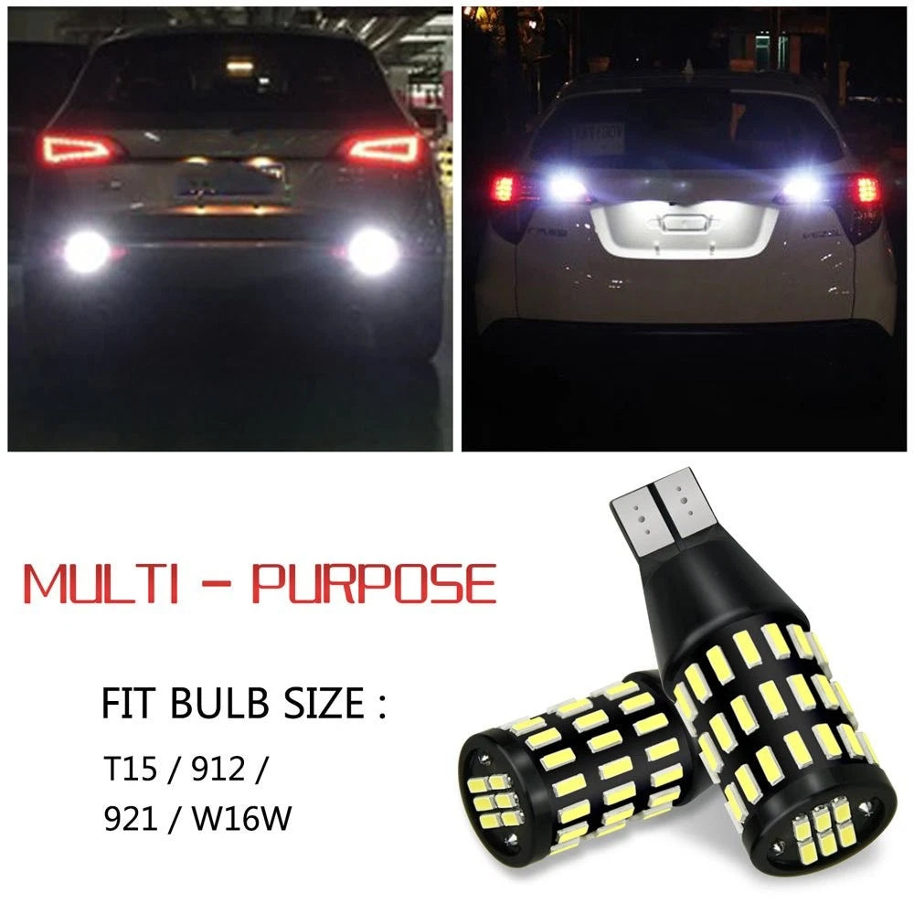 4X Backup Reverse Lights 921 912 T15 LED 6000K White Bulb 54H For GMC Ford EOA 6B93BC-57