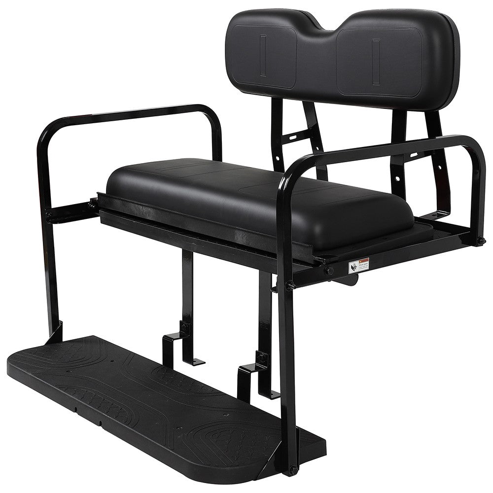 Rear Flip Seat for EZGO TXT Golf Carts Black Cushions 1994.5-Up 6B93BC-57