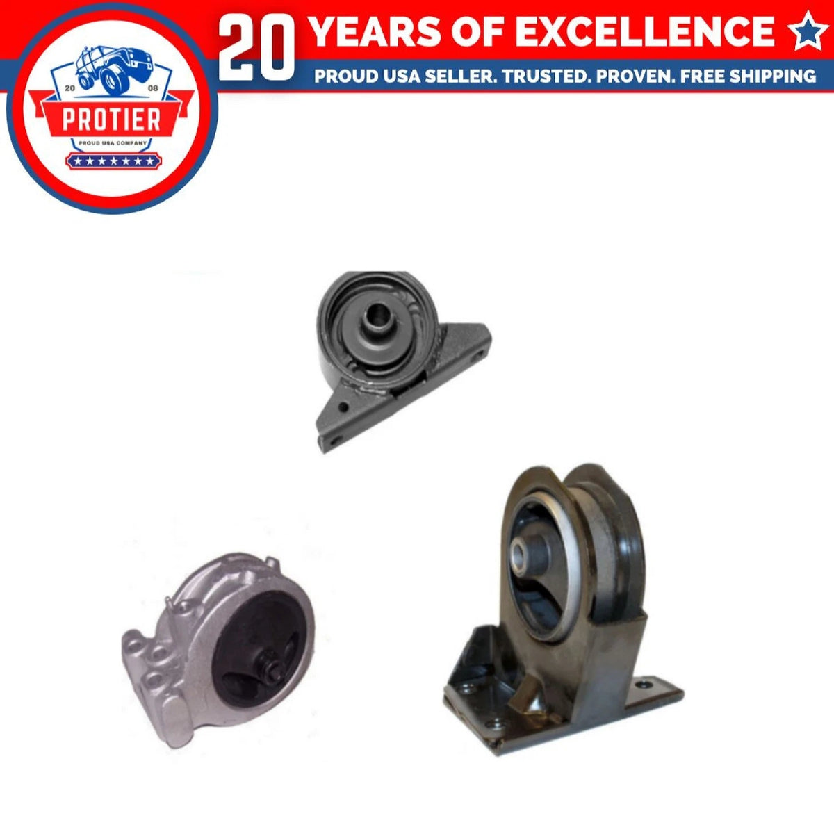 Engine Motor Mount 3PCS Set Compatible for 2000-2005 Mitsubishi Eclipse 2.4L 6B93BC-57