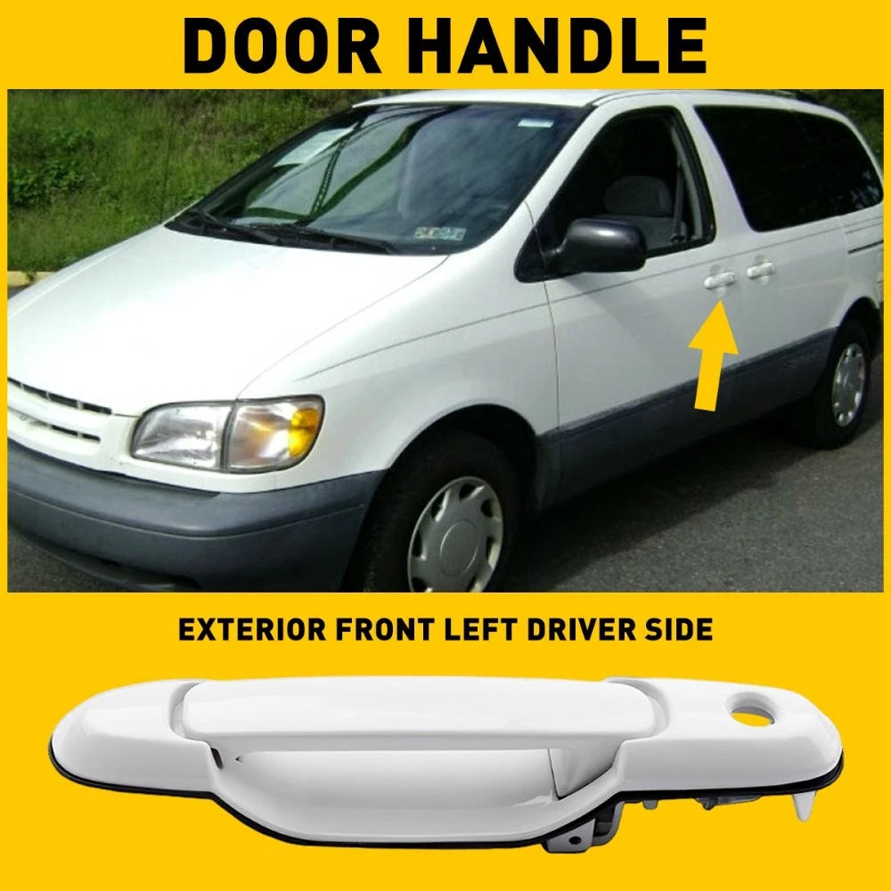 For 1998-2003 Toyota Sienna Front Outside Door Handle Left Driver Side LH White 6B93BC-57