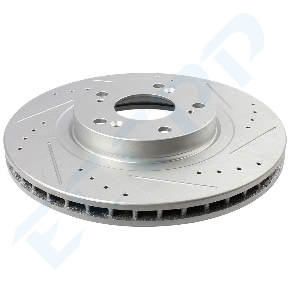 Front DRILLED & SLOTTED Brake Rotors for Acura CSX RSX ILX Honda Civic CR-V 6B93BC-57
