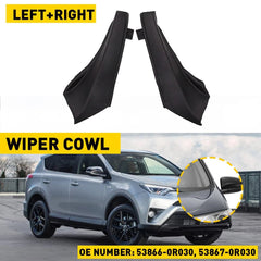 For RAV4 Toyota 2013-2018 Black Pair Front Wiper Side Cowl Extension Cover Trim 6B93BC-57