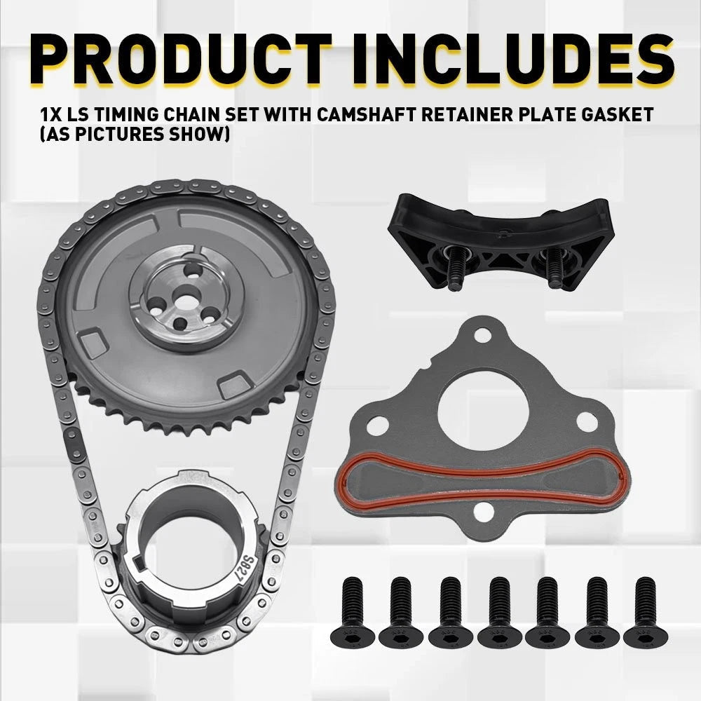 LS Timing Chain Set Fits GM 4.8 5.3 5.7 6.0 LS1 LS2 LS3 LS6 L99 LS4 LS9 LSA EOA 6B93BC-57