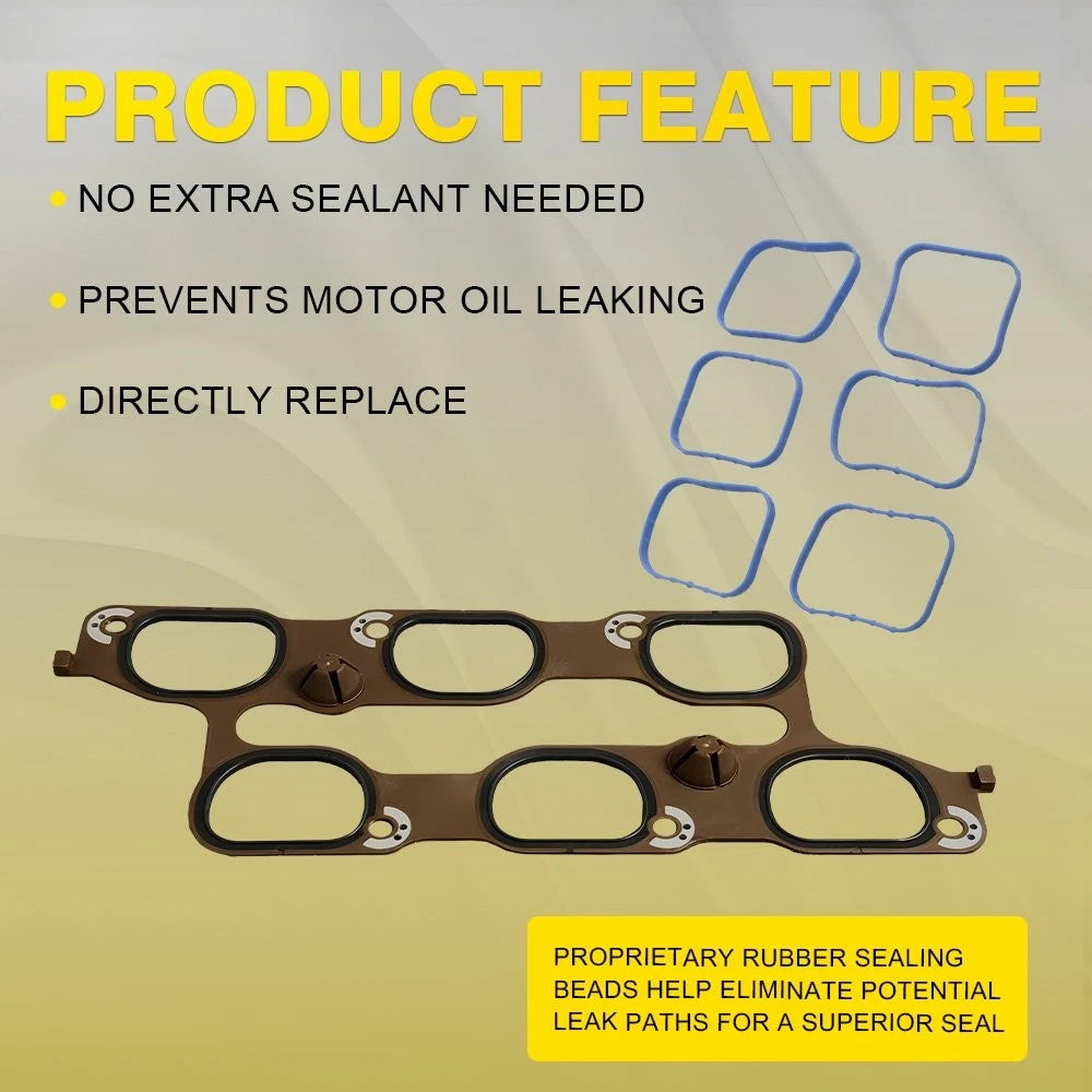 Cylinder Intake Manifold Upper Lower Gasket Set for Buick Chevy 12673301 EOA 6B93BC-57