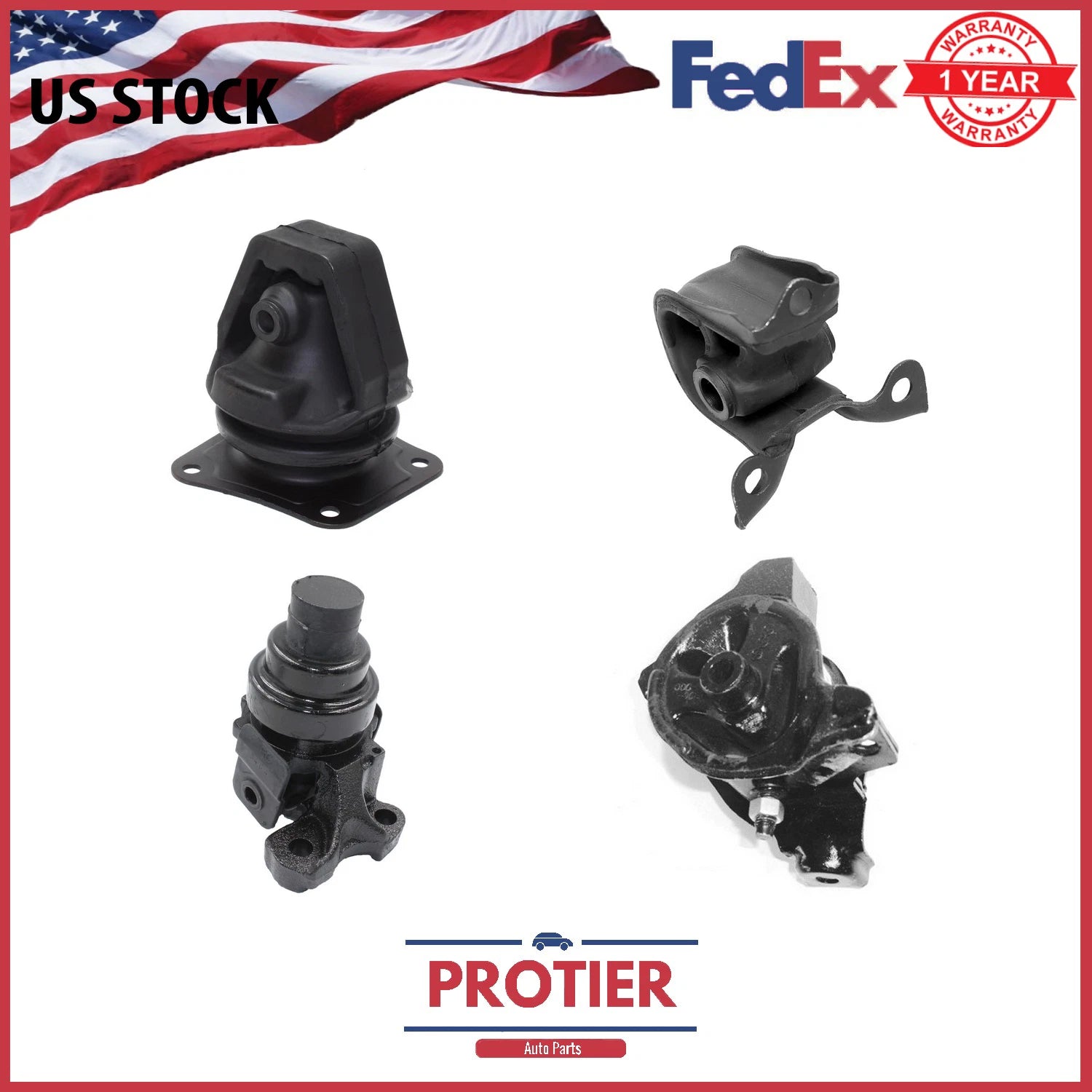1994-1999 Honda Accord EX Acura CL 2.2/2.3 Motor & Trans Mount 4PCS for Manual 6B93BC-57
