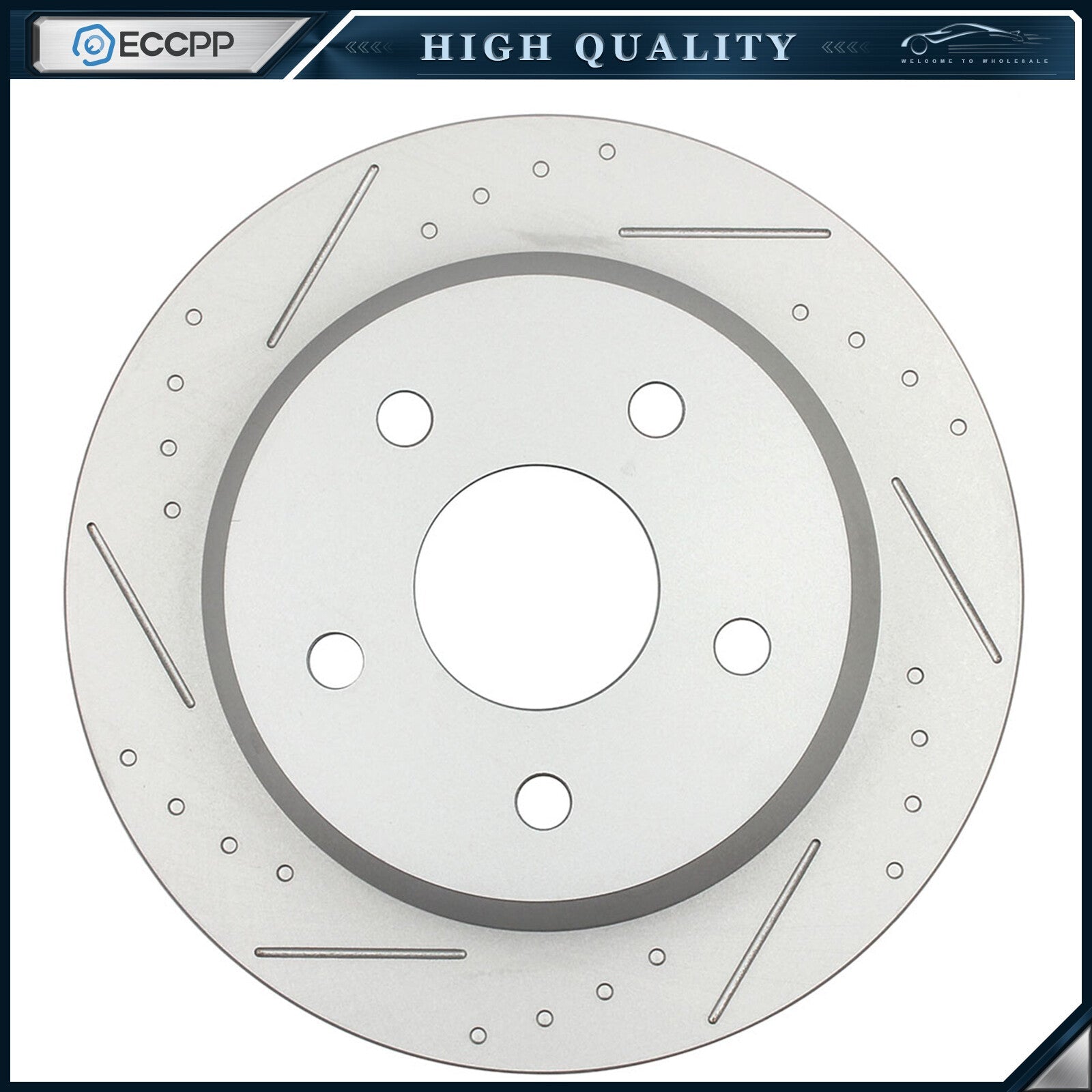 Rear Brake Calipers & Rotors & Pads Set 8Pcs For 1999-2004 Jeep Grand Cherokee 6B93BC-57