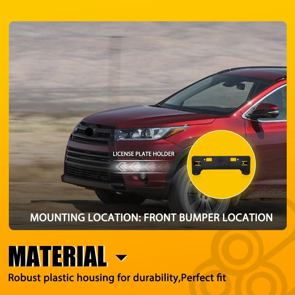 For Toyota Highlander 2017-2019 Front License Plate Frame Holder Mount Bracket A 6B93BC-57