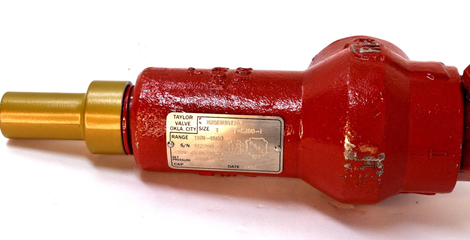 Taylor Valve Technology 825E8351352 Safety Relief Valve 1 T-8250-1 TAYLOR