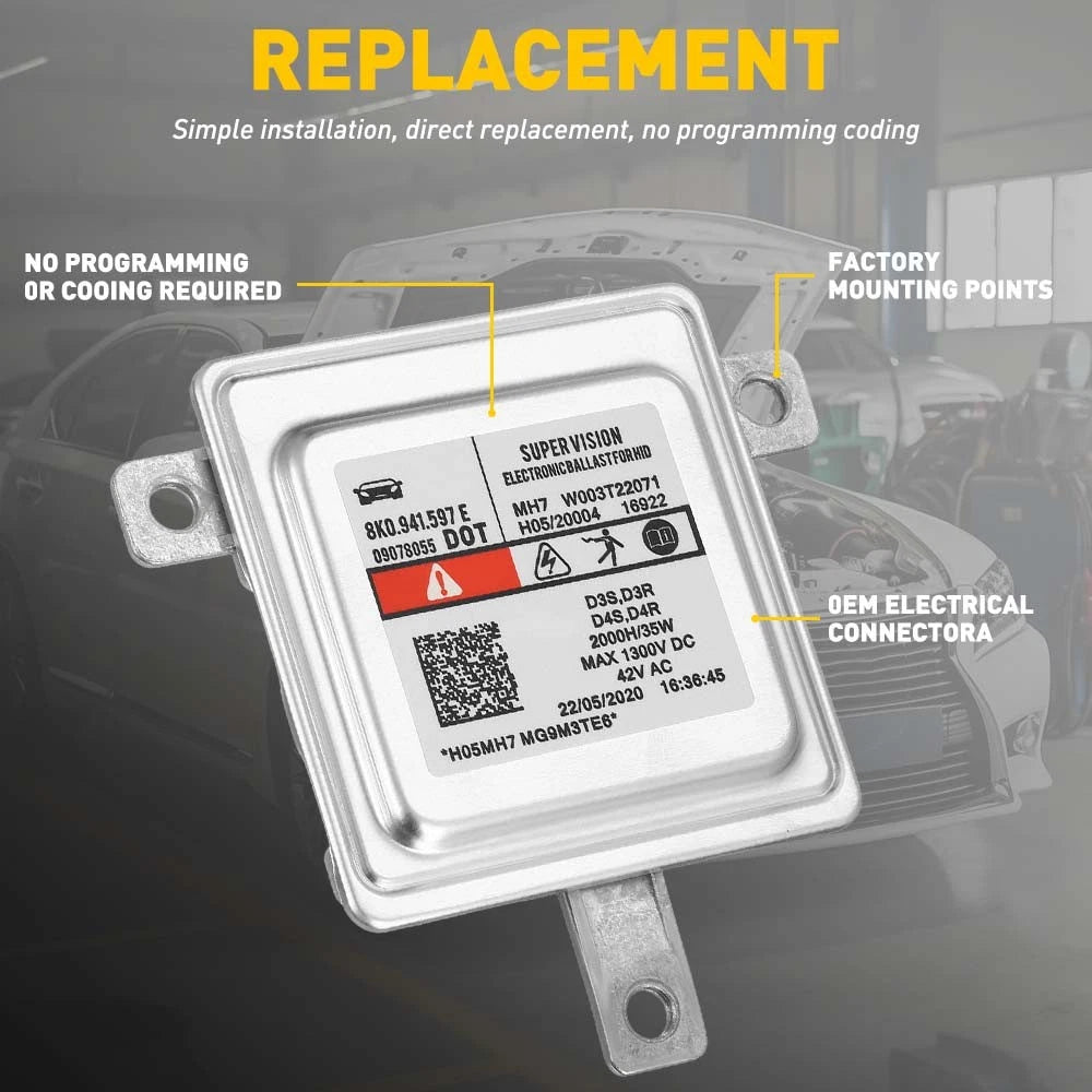 Xenon Ballast HID Light Control Unit Computer Module For 8K0941597E Audi VW 6B93BC-57