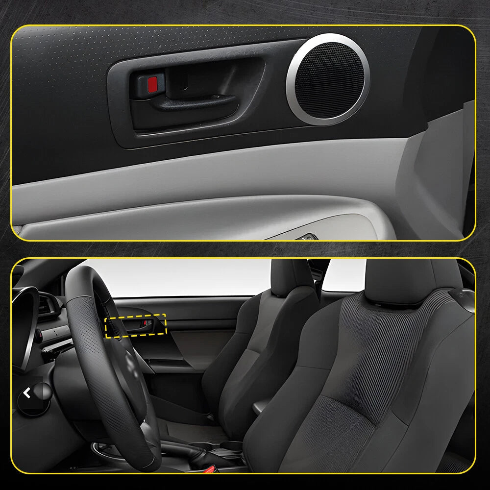 Door Handle Set of 4 For 2003-2008 Toyota Corolla Front Rear Black Plastic EOA 6B93BC-57