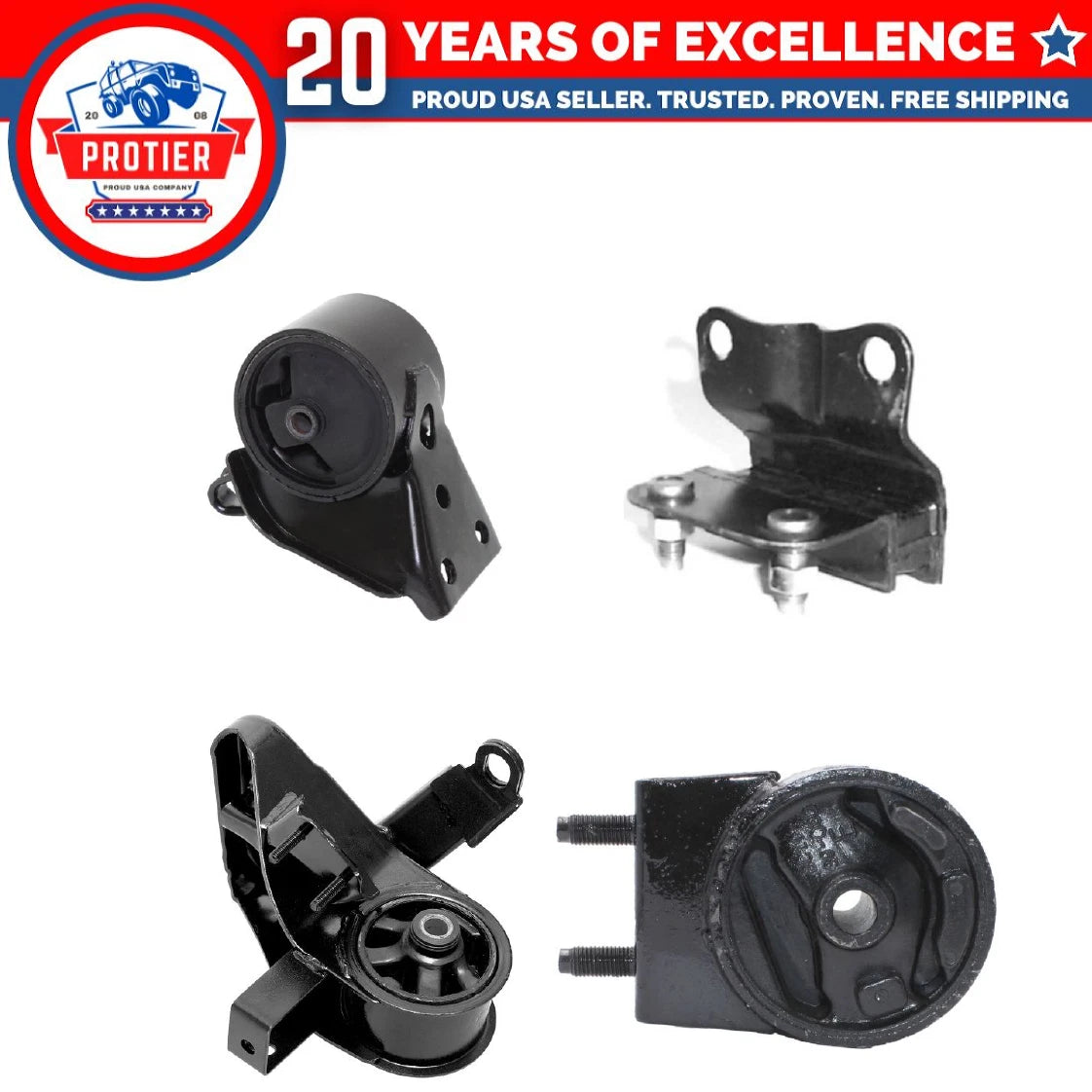 Motor & Trans Mount 4PCS Set for 1993 - 1997 MAZDA MX-6 2.5L for Manual Trans 6B93BC-57